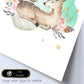 Poster con ilustración de Animal. Cervatillo y Pajaro.-Artwork-Nacnic-Nacnic Estudio SL