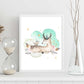 Poster con ilustración de Animal. Cervatillo y Pajaro.-Artwork-Nacnic-Nacnic Estudio SL