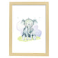Poster con ilustración de Animal. Elefante Dormido.-Artwork-Nacnic-A3-Marco Madera clara-Nacnic Estudio SL