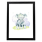 Poster con ilustración de Animal. Elefante Dormido.-Artwork-Nacnic-A4-Marco Negro-Nacnic Estudio SL