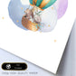 Poster con ilustración de Animal. Globo con Amigos.-Artwork-Nacnic-Nacnic Estudio SL
