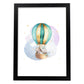 Poster con ilustración de Animal. Globo con Amigos.-Artwork-Nacnic-A3-Marco Negro-Nacnic Estudio SL