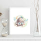 Poster con ilustración de Animal. Oso de cumpleaños.-Artwork-Nacnic-Nacnic Estudio SL