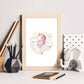 Poster con ilustración de Animal. Unicornio Bailando.-Artwork-Nacnic-Nacnic Estudio SL