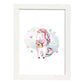 Poster con ilustración de Animal. Unicornio fotografo.-Artwork-Nacnic-A3-Marco Blanco-Nacnic Estudio SL