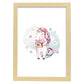 Poster con ilustración de Animal. Unicornio fotografo.-Artwork-Nacnic-A3-Marco Madera clara-Nacnic Estudio SL