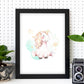 Poster con ilustración de Animal. Unicornio Sentado.-Artwork-Nacnic-Nacnic Estudio SL