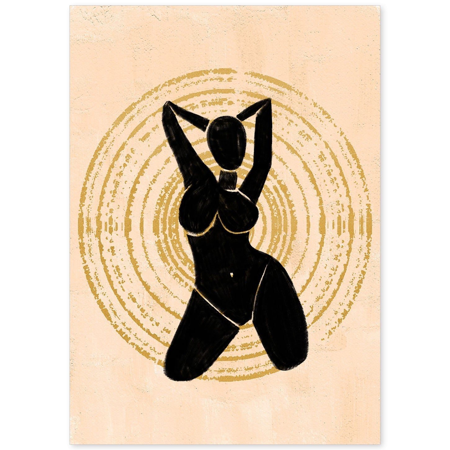 Poster con ilustracion de mujer. Dibujos con formas, caras, cuerpos y gestos de mujeres. 'Mujeres 11'.-Artwork-Nacnic-A4-Sin marco-Nacnic Estudio SL
