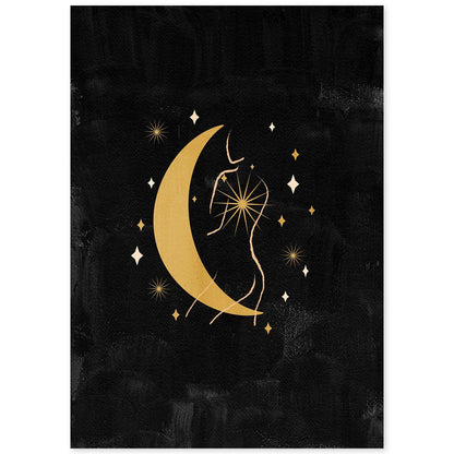 Poster con ilustracion de mujer. Dibujos con formas, caras, cuerpos y gestos de mujeres. 'Mujeres 12'.-Artwork-Nacnic-A4-Sin marco-Nacnic Estudio SL
