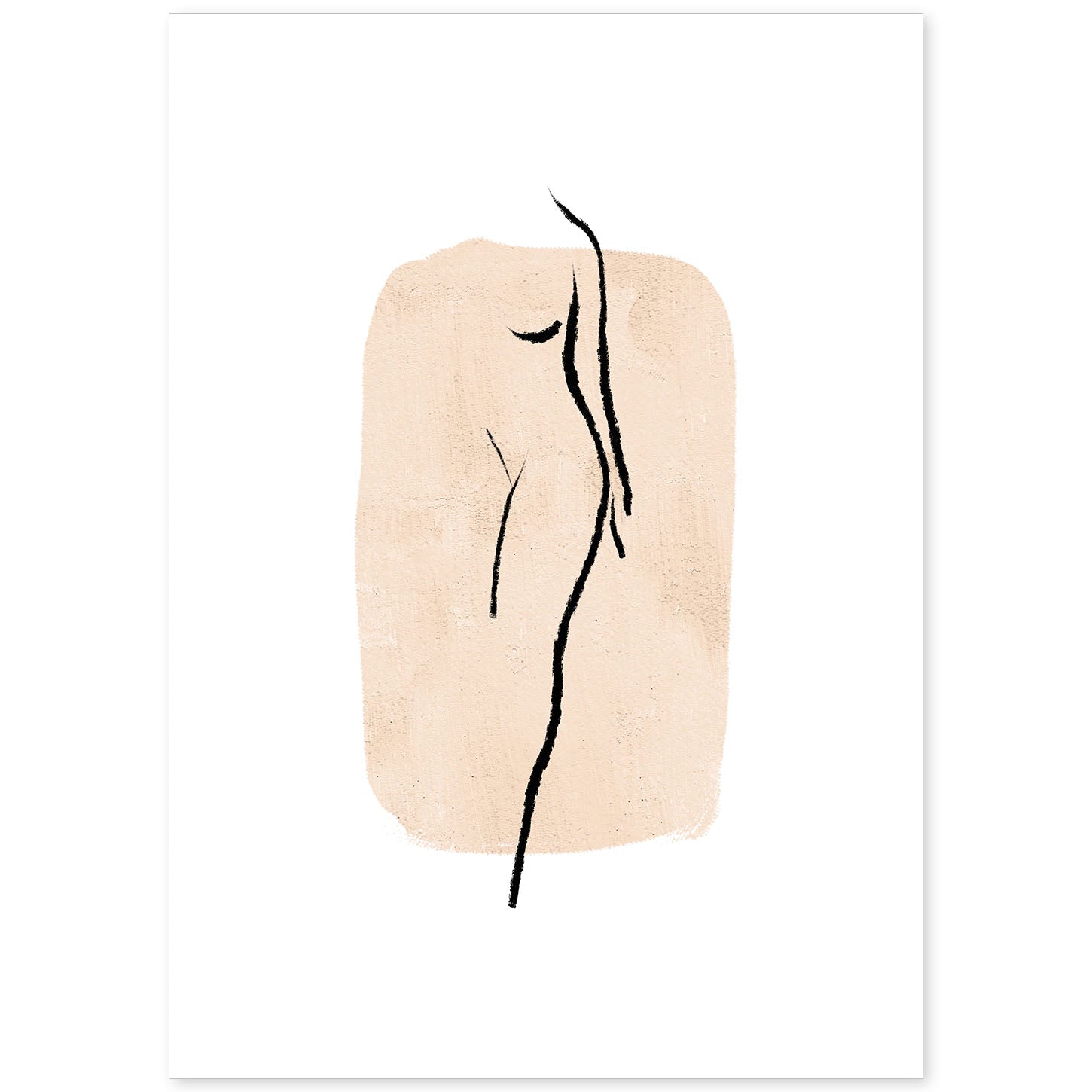 Poster con ilustracion de mujer. Dibujos con formas, caras, cuerpos y gestos de mujeres. 'Mujeres 13'.-Artwork-Nacnic-A4-Sin marco-Nacnic Estudio SL