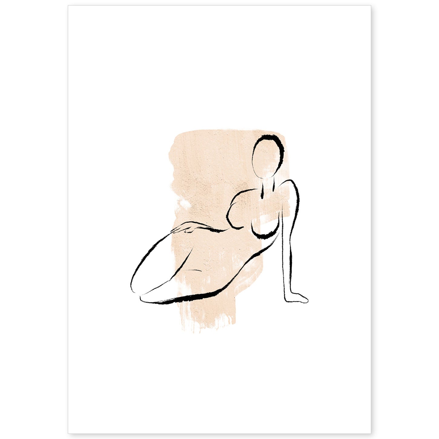 Poster con ilustracion de mujer. Dibujos con formas, caras, cuerpos y gestos de mujeres. 'Mujeres 14'.-Artwork-Nacnic-A4-Sin marco-Nacnic Estudio SL