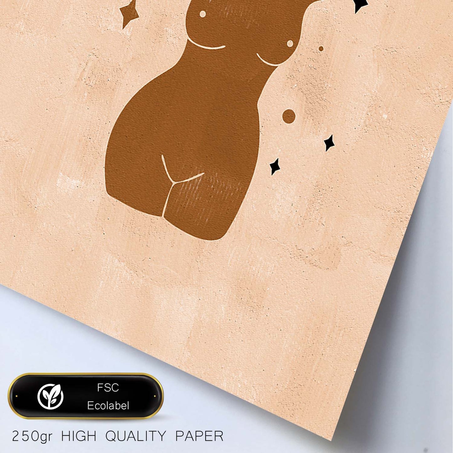 Poster con ilustracion de mujer. Dibujos con formas, caras, cuerpos y gestos de mujeres. 'Mujeres 19'.-Artwork-Nacnic-Nacnic Estudio SL