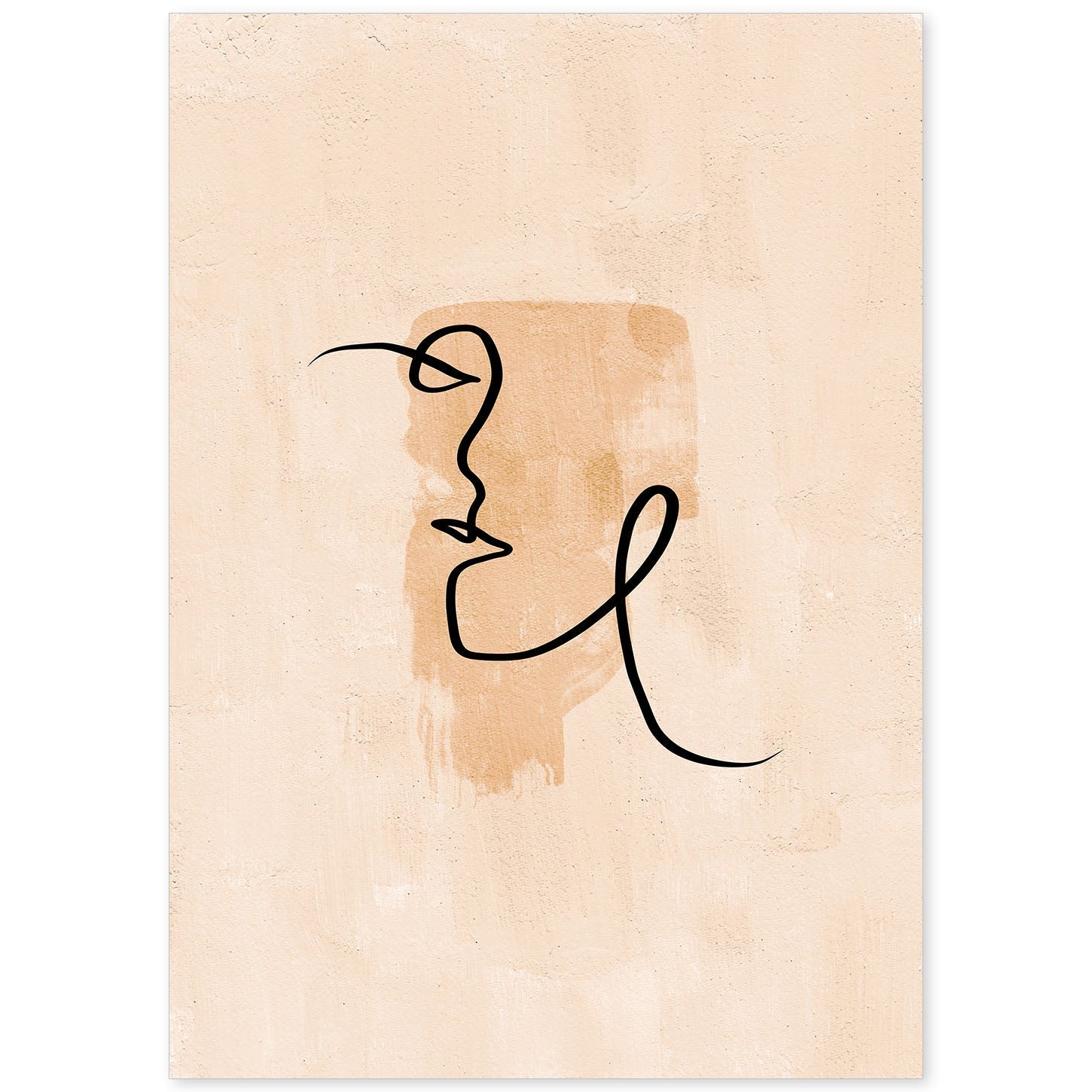 Poster con ilustracion de mujer. Dibujos con formas, caras, cuerpos y gestos de mujeres. 'Mujeres 21'.-Artwork-Nacnic-A4-Sin marco-Nacnic Estudio SL