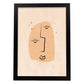 Poster con ilustracion de mujer. Dibujos con formas, caras, cuerpos y gestos de mujeres. 'Mujeres 24'.-Artwork-Nacnic-A3-Marco Negro-Nacnic Estudio SL
