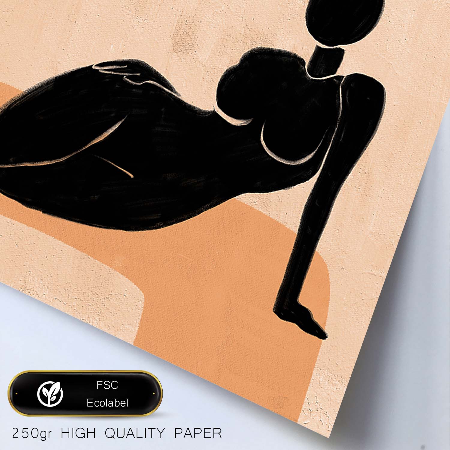 Poster con ilustracion de mujer. Dibujos con formas, caras, cuerpos y gestos de mujeres. 'Mujeres 2'.-Artwork-Nacnic-Nacnic Estudio SL