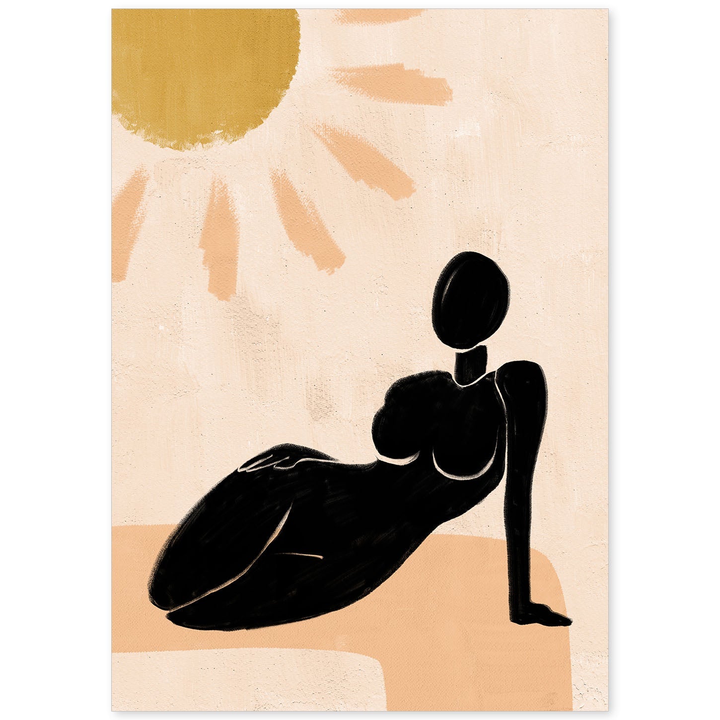 Poster con ilustracion de mujer. Dibujos con formas, caras, cuerpos y gestos de mujeres. 'Mujeres 2'.-Artwork-Nacnic-A4-Sin marco-Nacnic Estudio SL