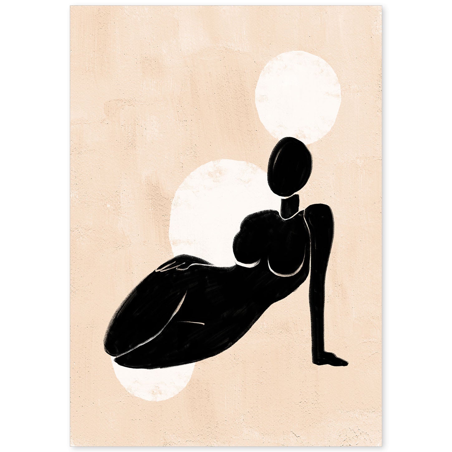 Poster con ilustracion de mujer. Dibujos con formas, caras, cuerpos y gestos de mujeres. 'Mujeres 8'.-Artwork-Nacnic-A4-Sin marco-Nacnic Estudio SL