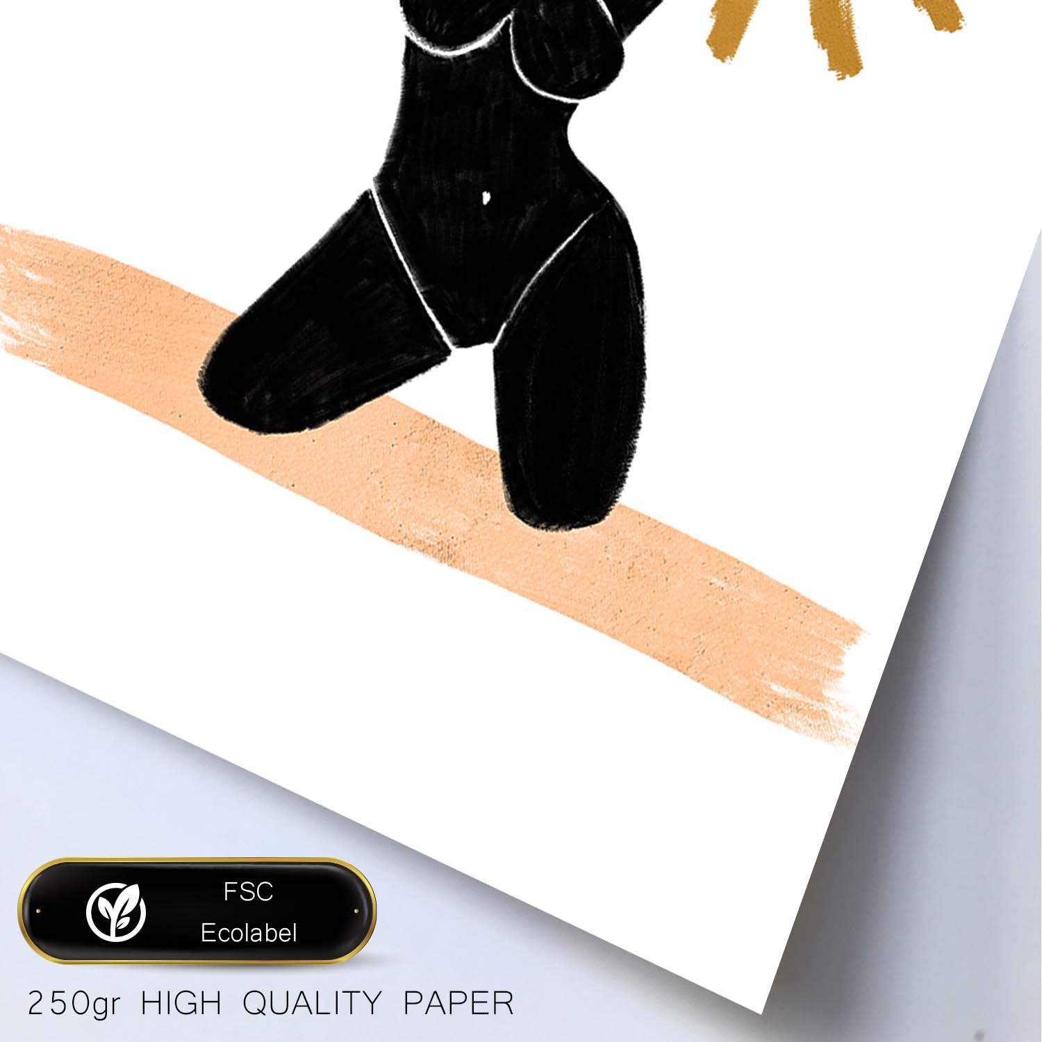 Poster con ilustracion de mujer. Dibujos con formas, caras, cuerpos y gestos de mujeres. 'Mujeres 9'.-Artwork-Nacnic-Nacnic Estudio SL