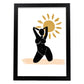 Poster con ilustracion de mujer. Dibujos con formas, caras, cuerpos y gestos de mujeres. 'Mujeres 9'.-Artwork-Nacnic-A4-Marco Negro-Nacnic Estudio SL