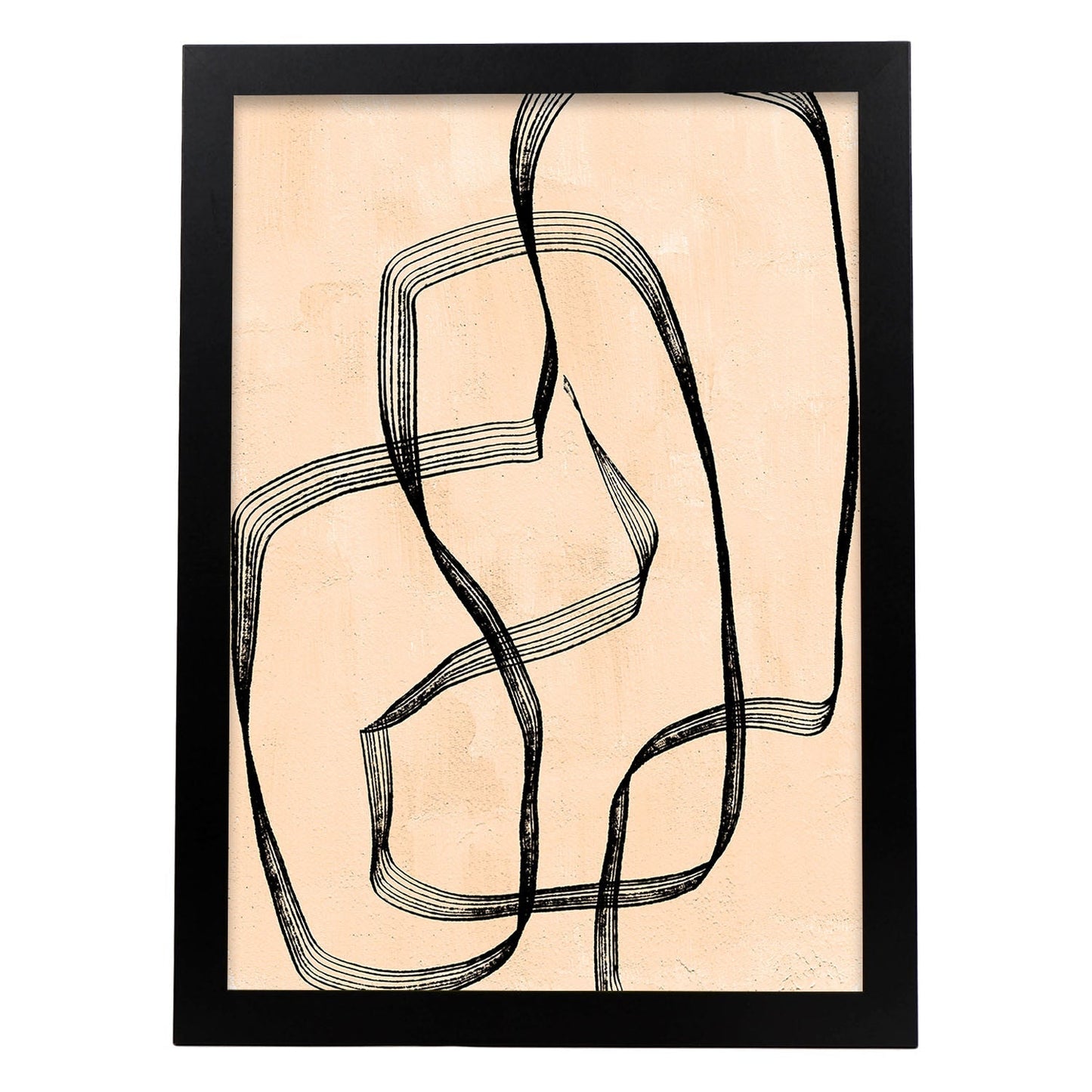 Poster con imágenes abstractas de cuadros. Lámina de exhibición de arte. 'Abstracto 14-Artwork-Nacnic-A3-Marco Negro-Nacnic Estudio SL