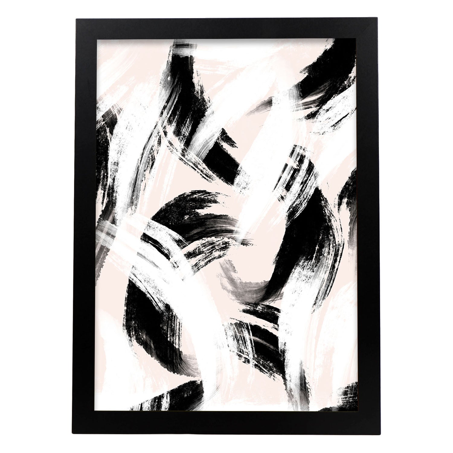 Poster con imágenes abstractas de cuadros. Lámina de exhibición de arte. 'Abstracto 18-Artwork-Nacnic-A3-Marco Negro-Nacnic Estudio SL