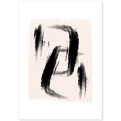 Poster con imágenes abstractas de cuadros. Lámina de exhibición de arte. 'Abstracto 19-Artwork-Nacnic-A4-Sin marco-Nacnic Estudio SL