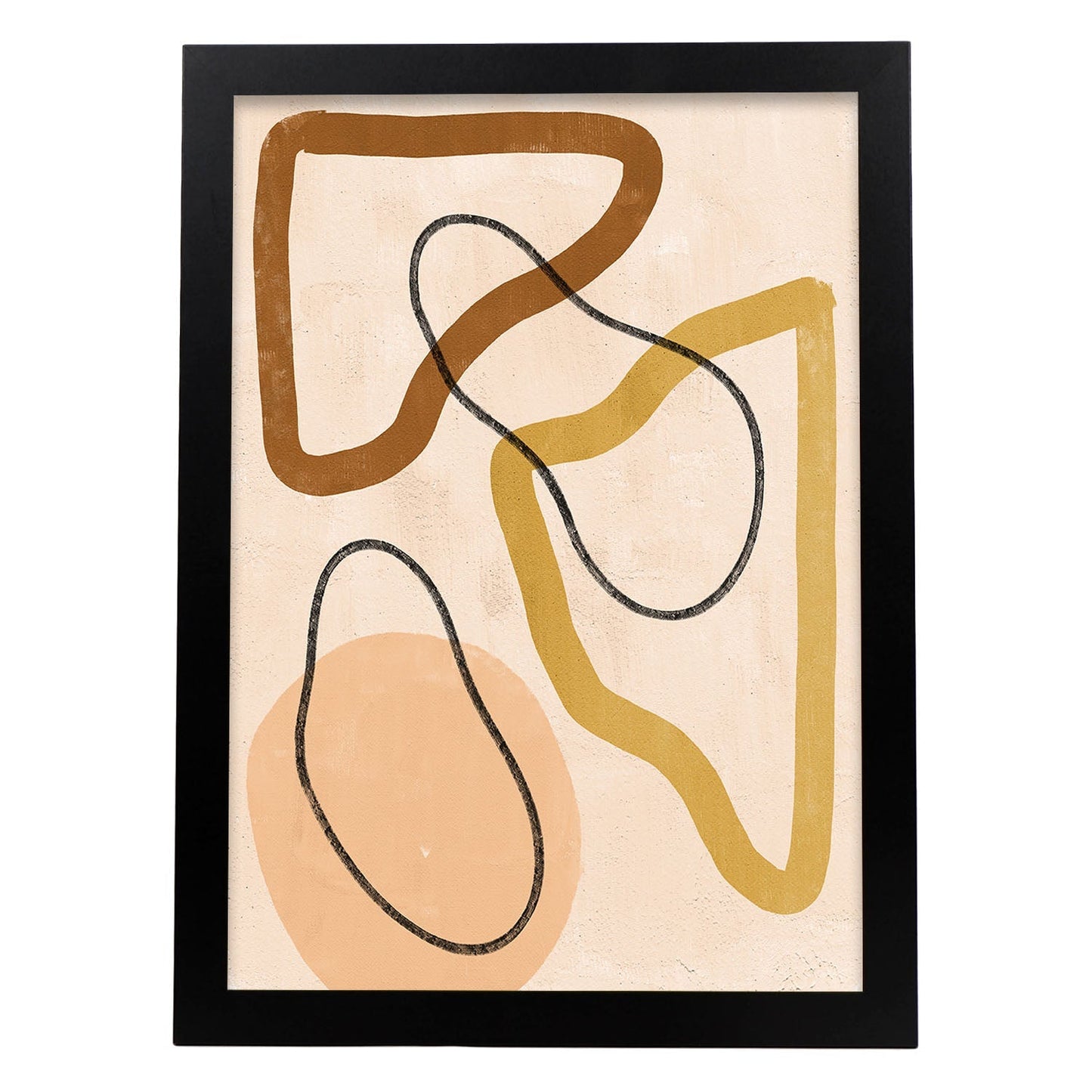 Poster con imágenes abstractas de cuadros. Lámina de exhibición de arte. 'Abstracto 3-Artwork-Nacnic-A3-Marco Negro-Nacnic Estudio SL