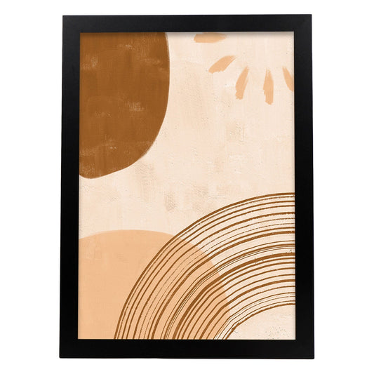 Poster con imágenes abstractas de cuadros. Lámina de exhibición de arte. 'Abstracto 5-Artwork-Nacnic-A4-Marco Negro-Nacnic Estudio SL
