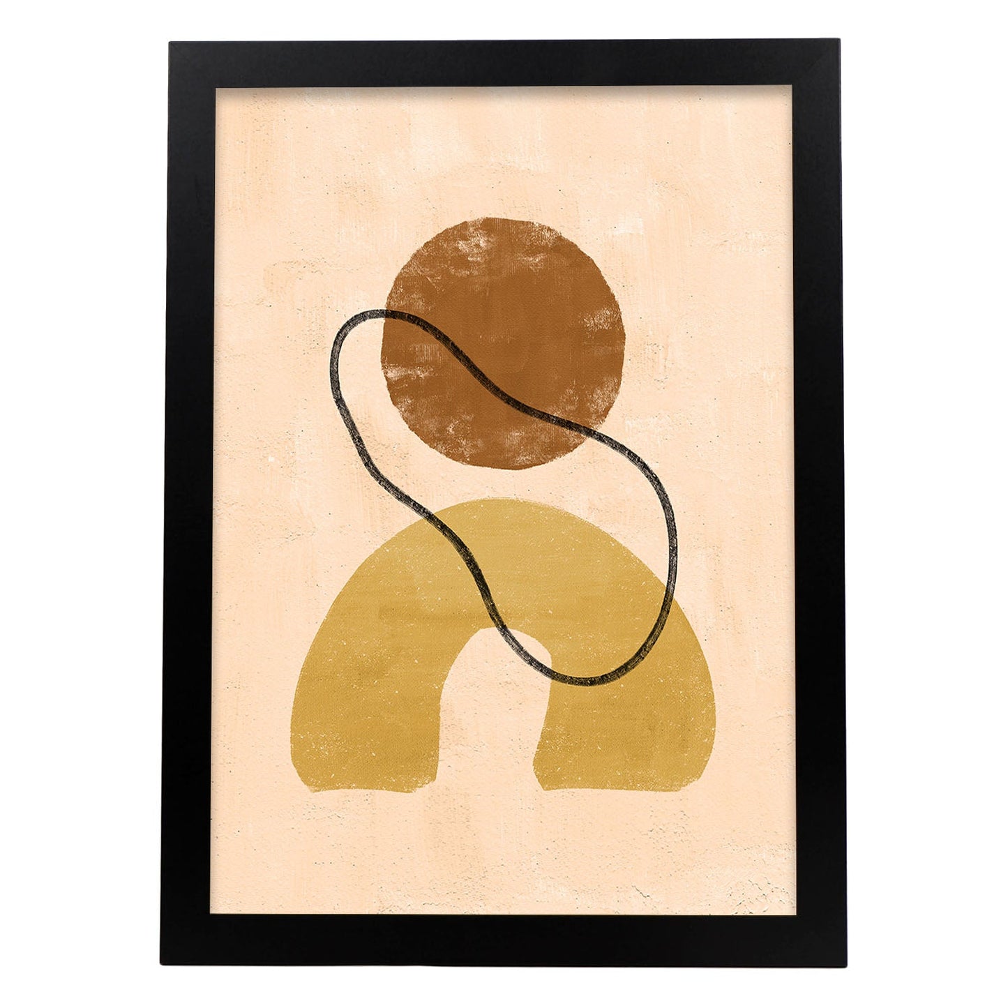 Poster con imágenes abstractas de cuadros. Lámina de exhibición de arte. 'Abstracto 9-Artwork-Nacnic-A3-Marco Negro-Nacnic Estudio SL