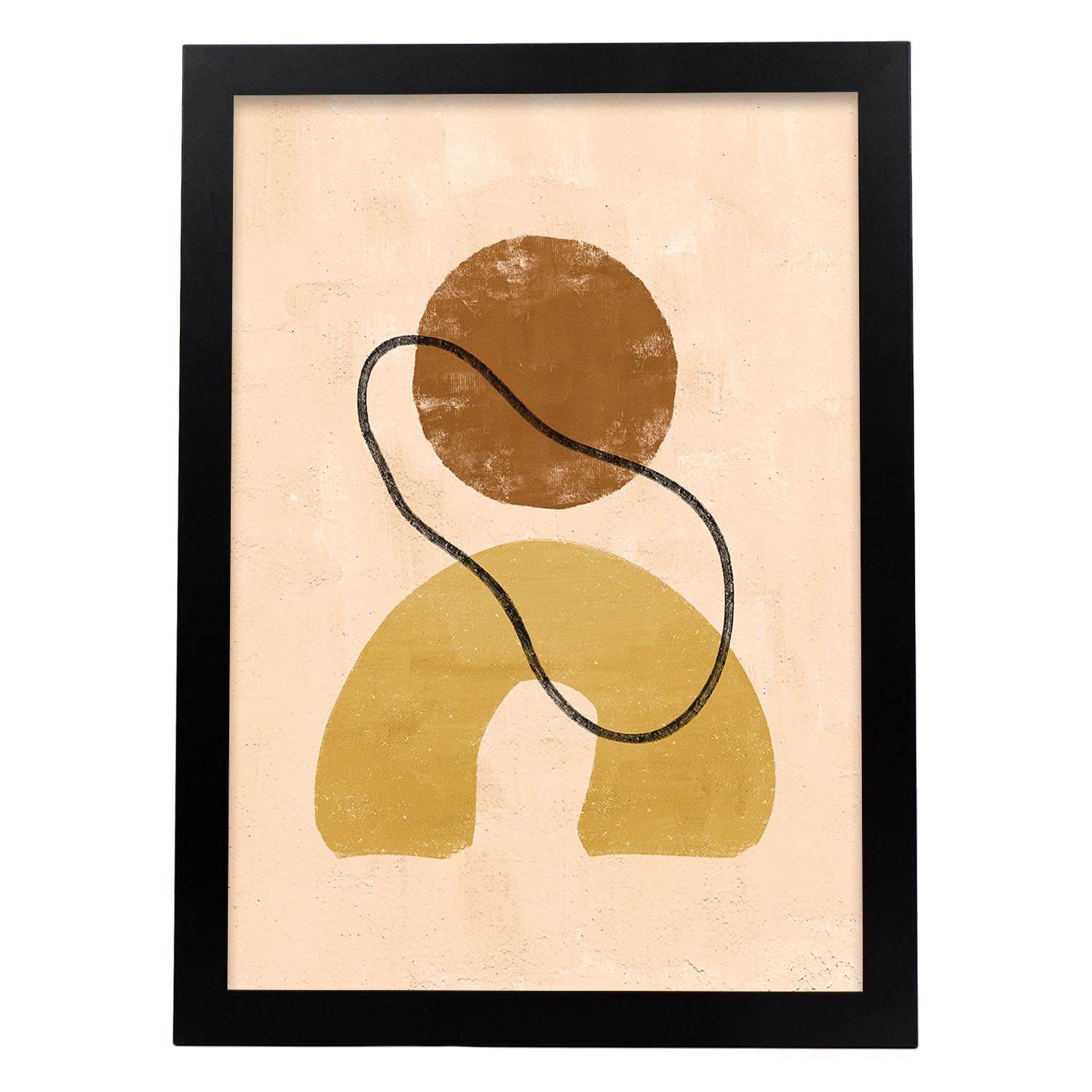 Poster con imágenes abstractas de cuadros. Lámina de exhibición de arte. 'Abstracto 9-Artwork-Nacnic-A4-Marco Negro-Nacnic Estudio SL