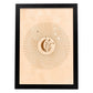 Poster con imágenes abstractas de soles y lunas. Lámina con cuerpos celestiales en tonos marrones. 'Celestial 13-Artwork-Nacnic-A3-Marco Negro-Nacnic Estudio SL
