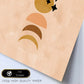 Poster con imágenes abstractas de soles y lunas. Lámina con cuerpos celestiales en tonos marrones. 'Celestial 2-Artwork-Nacnic-Nacnic Estudio SL