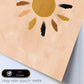 Poster con imágenes abstractas de soles y lunas. Lámina con cuerpos celestiales en tonos marrones. 'Celestial 4-Artwork-Nacnic-Nacnic Estudio SL
