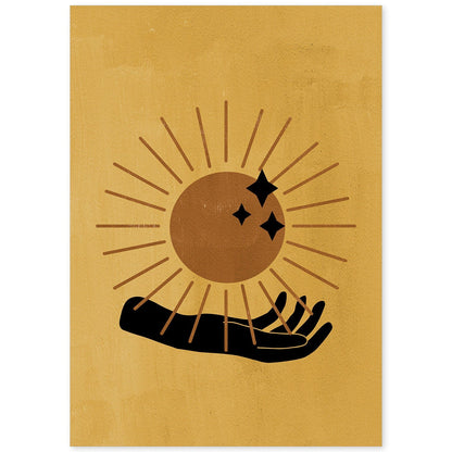 Poster con imágenes místicas, con imágenes de soles y lunas. misticismo, esoterismo, y paganismo. 'Místico 11'.-Artwork-Nacnic-A4-Sin marco-Nacnic Estudio SL