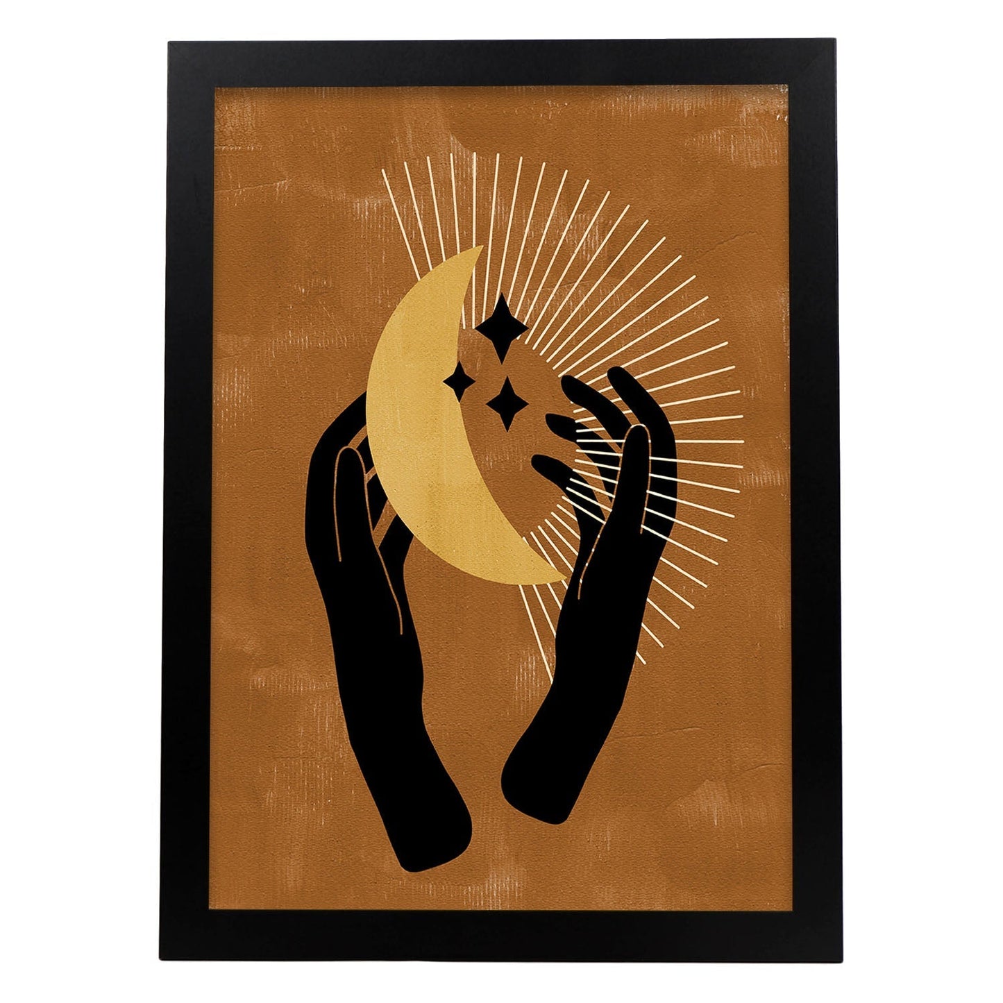 Poster con imágenes místicas, con imágenes de soles y lunas. misticismo, esoterismo, y paganismo. 'Místico 12'.-Artwork-Nacnic-A3-Marco Negro-Nacnic Estudio SL