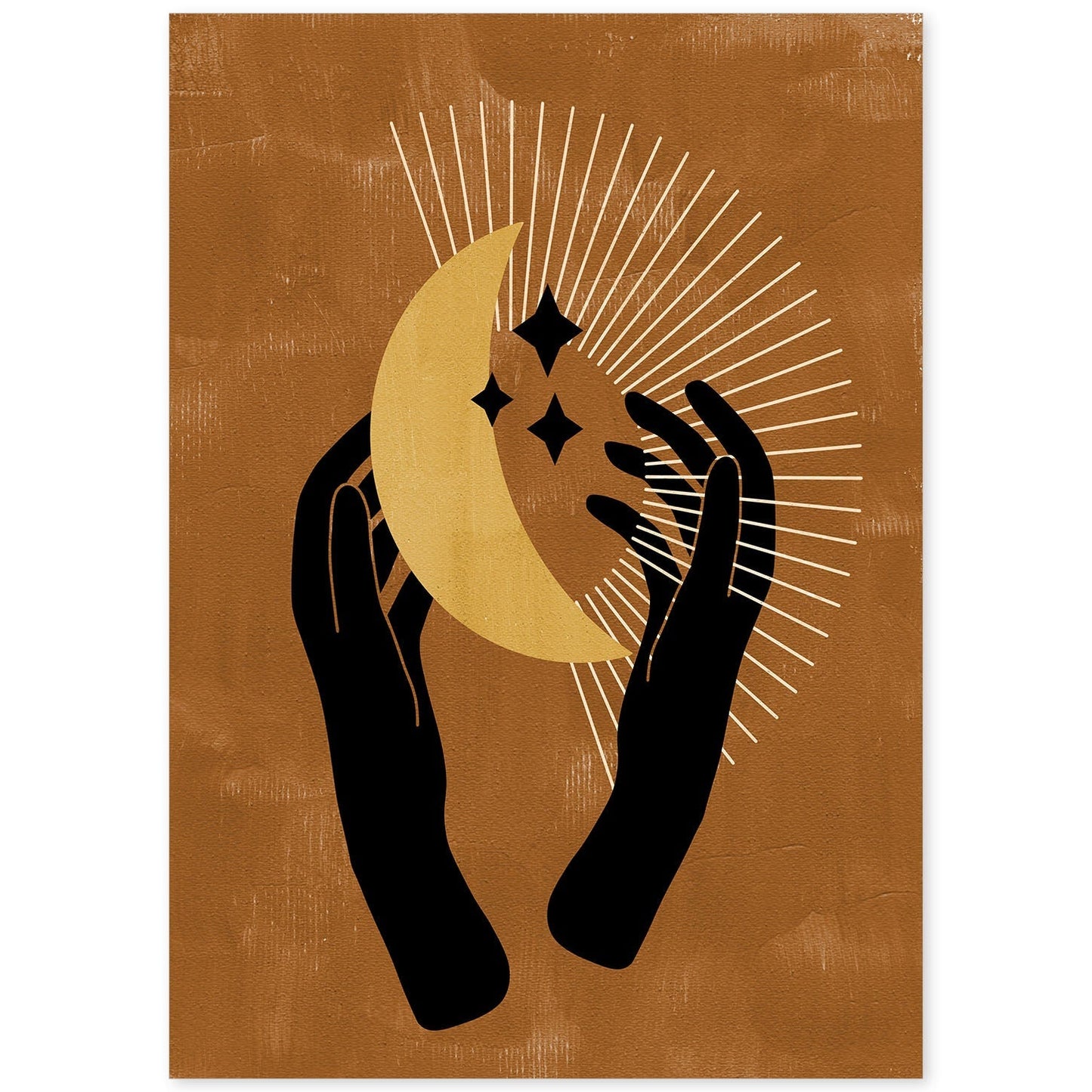 Poster con imágenes místicas, con imágenes de soles y lunas. misticismo, esoterismo, y paganismo. 'Místico 12'.-Artwork-Nacnic-A4-Sin marco-Nacnic Estudio SL
