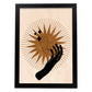Poster con imágenes místicas, con imágenes de soles y lunas. misticismo, esoterismo, y paganismo. 'Místico 14'.-Artwork-Nacnic-A4-Marco Negro-Nacnic Estudio SL