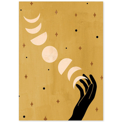 Poster con imágenes místicas, con imágenes de soles y lunas. misticismo, esoterismo, y paganismo. 'Místico 2'.-Artwork-Nacnic-A4-Sin marco-Nacnic Estudio SL