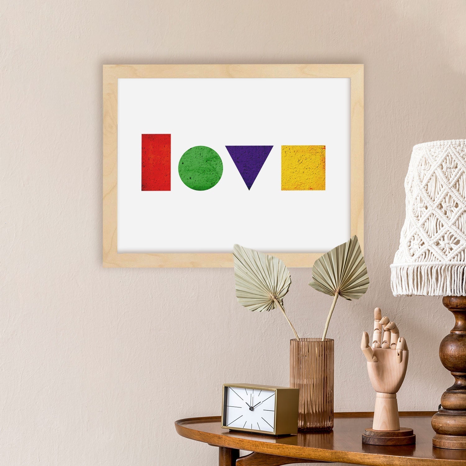 Poster con letras de amor. Lámina Love, con letras coloridas. Posters de amor y pareja para decorar interiores.-Artwork-Nacnic-Nacnic Estudio SL