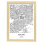 Poster con mapa de Adelaide - Australia. Láminas de ciudades de Australia con mares y ríos en color negro.-Artwork-Nacnic-A4-Marco Madera clara-Nacnic Estudio SL