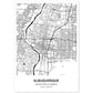 Poster con mapa de Albuquerque - USA. Láminas de ciudades de Estados Unidos con mares y ríos en color negro.-Artwork-Nacnic-A4-Sin marco-Nacnic Estudio SL
