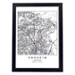 Poster con mapa de Anaheim. Lámina de Estados Unidos, con imágenes de mapas y carreteras-Artwork-Nacnic-A4-Marco Negro-Nacnic Estudio SL
