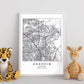 Poster con mapa de Anaheim. Lámina de Estados Unidos, con imágenes de mapas y carreteras-Artwork-Nacnic-Nacnic Estudio SL