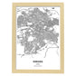 Poster con mapa de Ankara - Turkey. Láminas de ciudades de Oriente Medio con mares y ríos en color negro.-Artwork-Nacnic-A3-Marco Madera clara-Nacnic Estudio SL