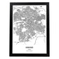 Poster con mapa de Ankara - Turkey. Láminas de ciudades de Oriente Medio con mares y ríos en color negro.-Artwork-Nacnic-A3-Marco Negro-Nacnic Estudio SL