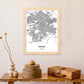 Poster con mapa de Ankara - Turkey. Láminas de ciudades de Oriente Medio con mares y ríos en color negro.-Artwork-Nacnic-Nacnic Estudio SL