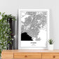 Poster con mapa de Athens - Grecia. Láminas de ciudades de Europa con mares y ríos en color negro.-Artwork-Nacnic-Nacnic Estudio SL