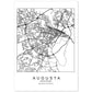 Poster con mapa de Augusta. Lámina de Estados Unidos, con imágenes de mapas y carreteras-Artwork-Nacnic-A4-Sin marco-Nacnic Estudio SL