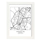 Poster con mapa de Austin. Lámina de Estados Unidos, con imágenes de mapas y carreteras-Artwork-Nacnic-A3-Marco Blanco-Nacnic Estudio SL