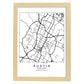 Poster con mapa de Austin. Lámina de Estados Unidos, con imágenes de mapas y carreteras-Artwork-Nacnic-A4-Marco Madera clara-Nacnic Estudio SL